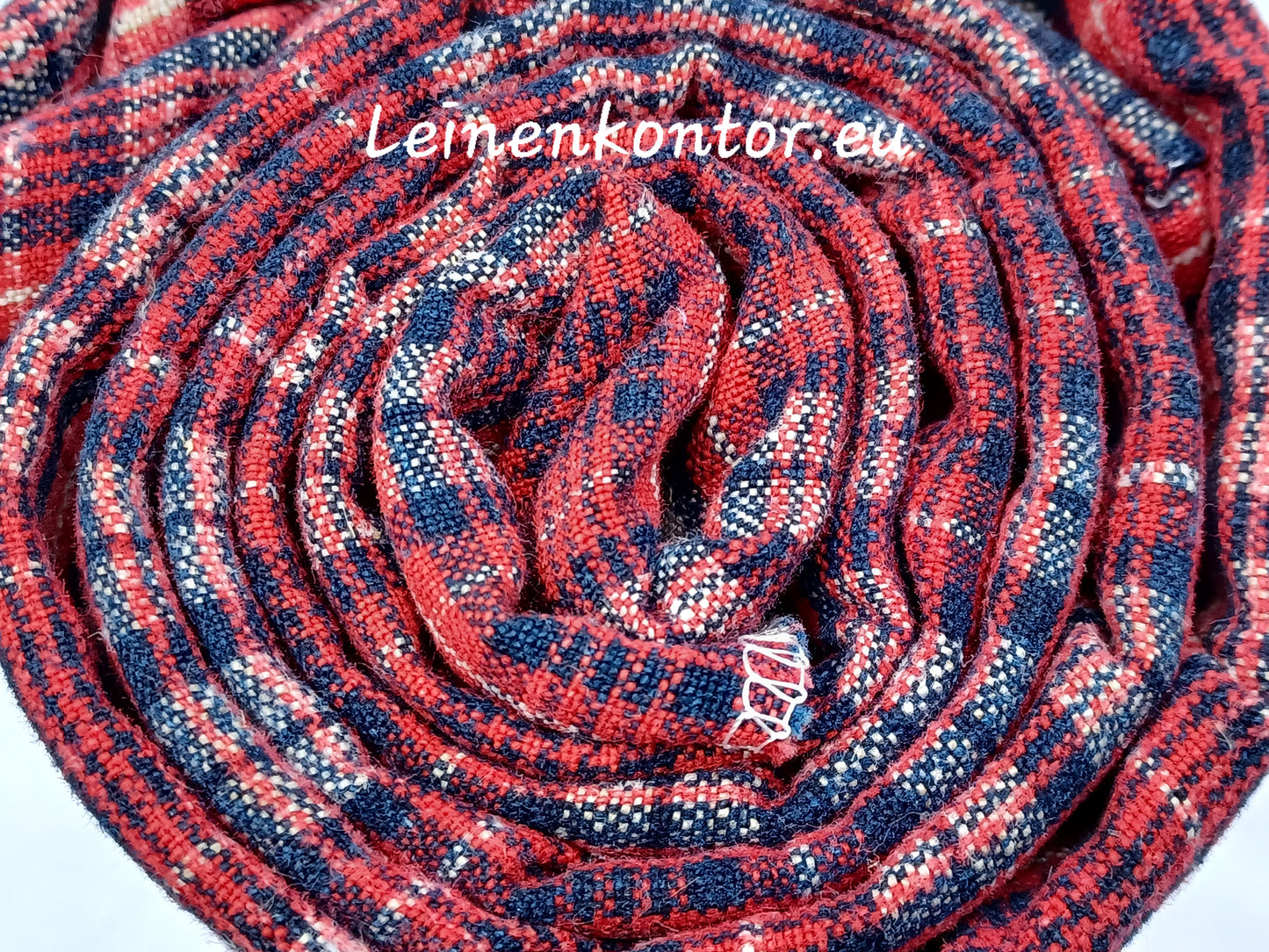 22.13 (4,2m x 0,76m x 0,5mm) Leinenballen kariert Vintage-Leinen Landhaus Leinenstoff Bauernleinen