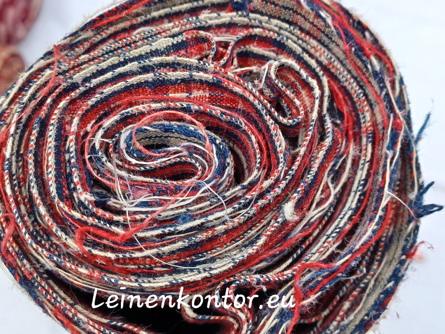 22.13 (4,2m x 0,76m x 0,5mm) Leinenballen kariert Vintage-Leinen Landhaus Leinenstoff Bauernleinen