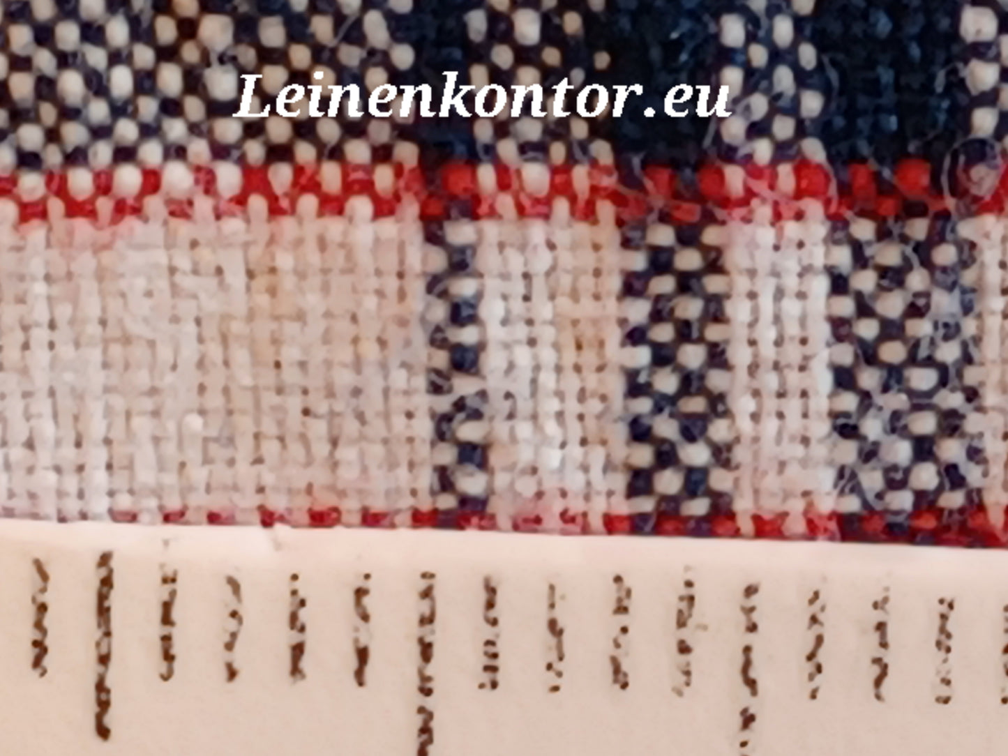 22.49 (3,3m x 0,77m x 0,4mm) Leinenballen kariert Vintage-Leinen Landhaus Leinenstoff Bauernleinen