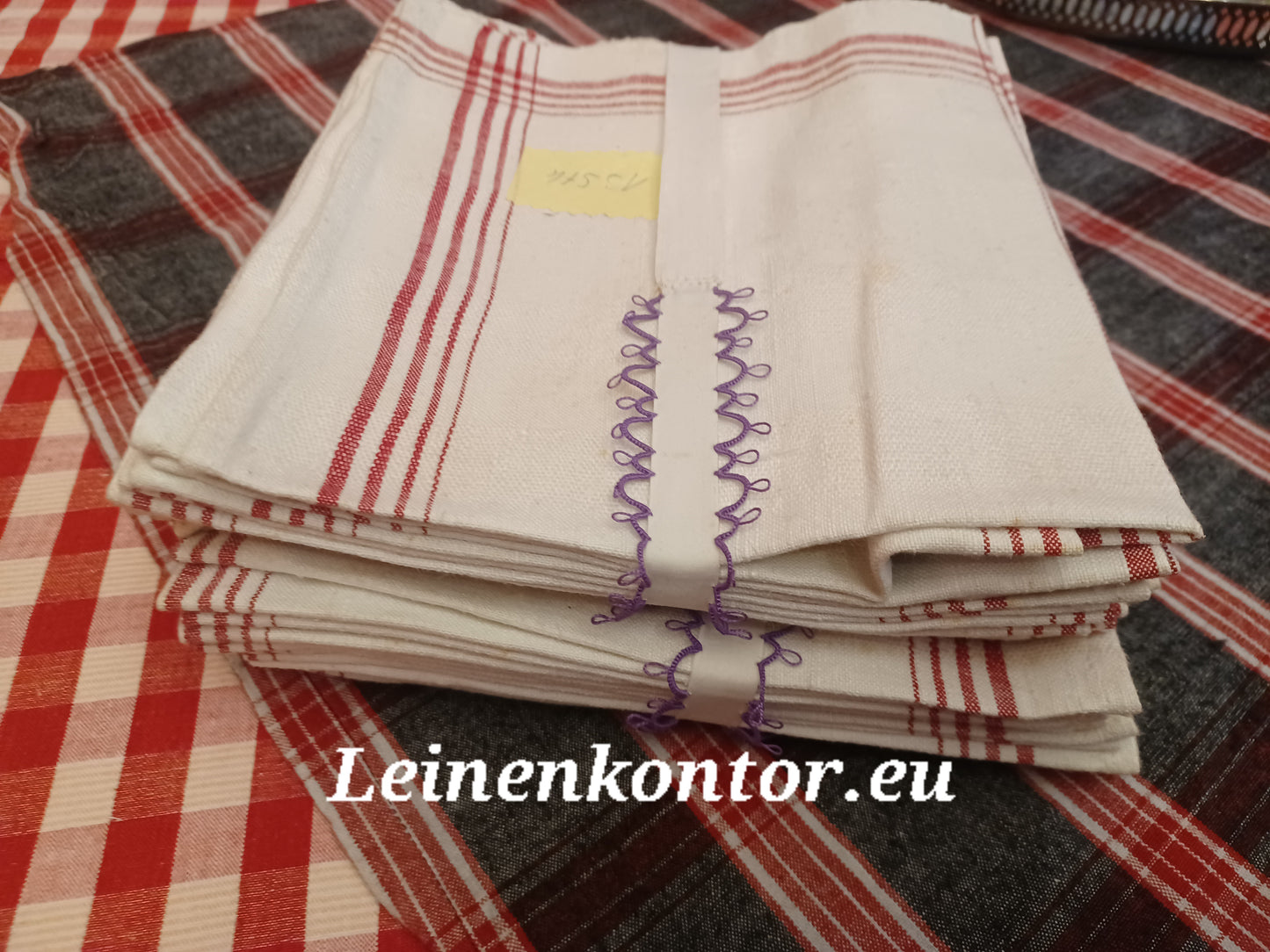 HHT1 (42cm x 22cm) Haushaltstücher Geschirrhandtuch Altes Bauerleinen Landhaus Leinenstoff Leinenhandtücher
