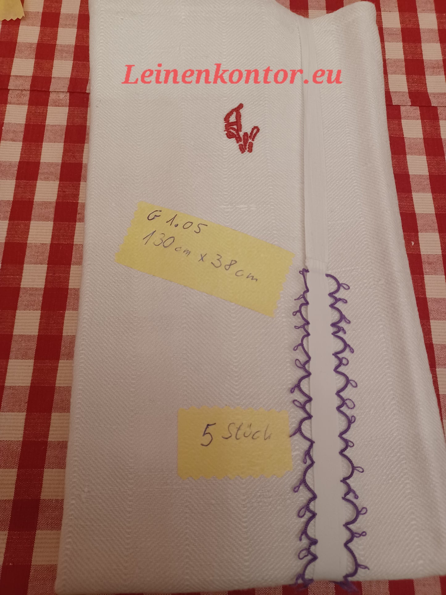 G1.05 (130cm x 38cm) Geschirrhandtuch Altes Bauern Leinen Landhaus Leinenstoff Leinenhandtücher