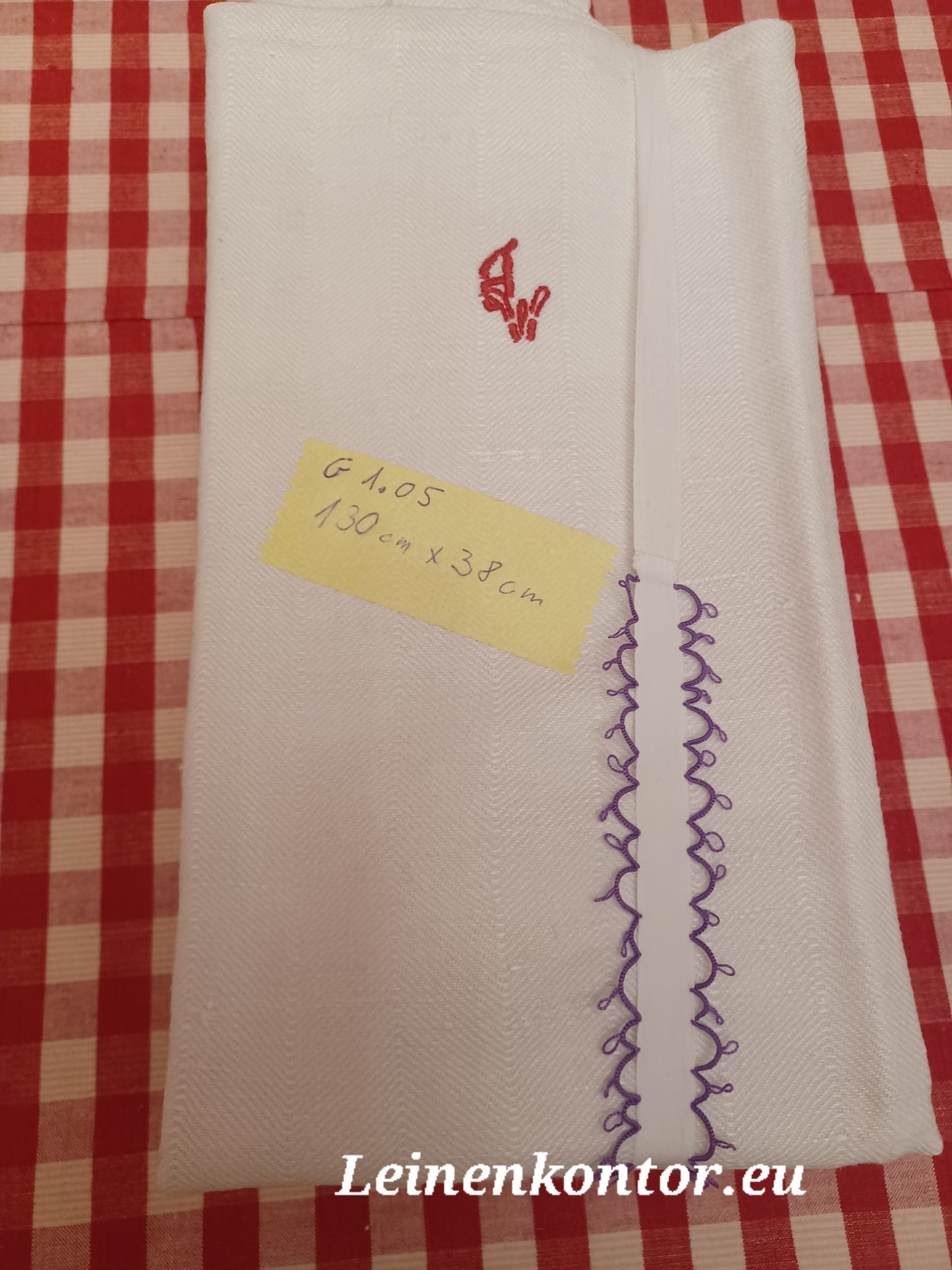 G1.05 (130cm x 38cm) Geschirrhandtuch Altes Bauern Leinen Landhaus Leinenstoff Leinenhandtücher