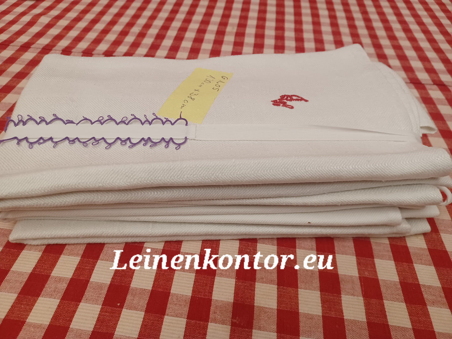G1.05 (130cm x 38cm) Geschirrhandtuch Altes Bauern Leinen Landhaus Leinenstoff Leinenhandtücher