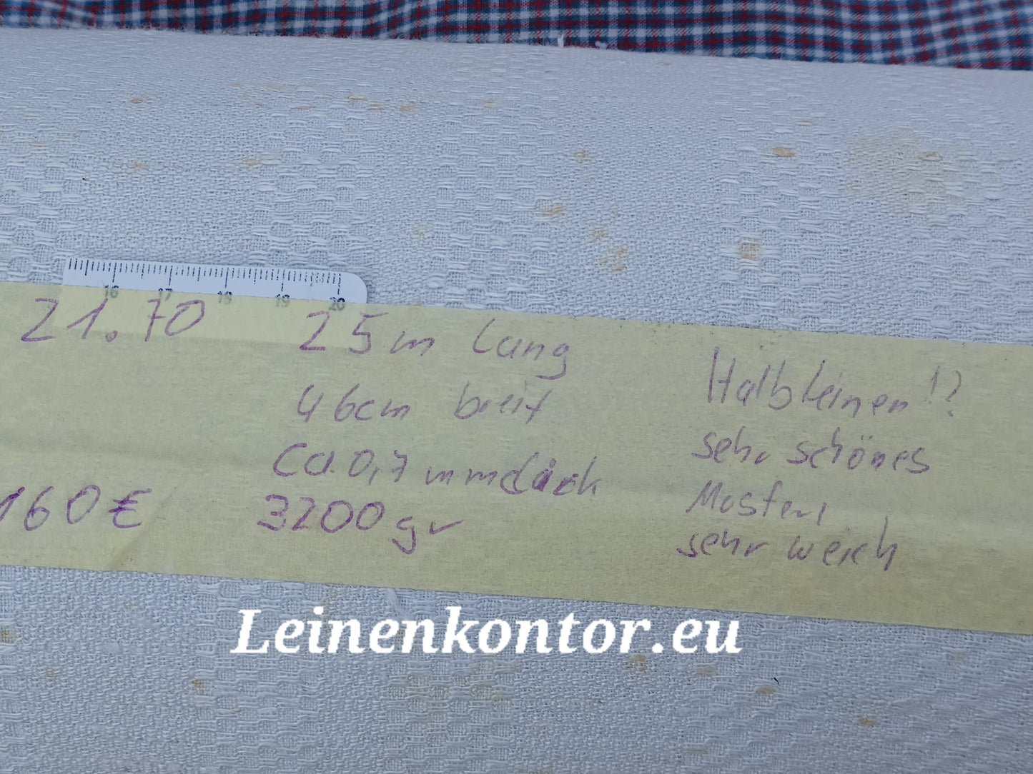 21.70 (25m x 0,46m x 0,7mm) Altes Bauernleinen (Halbleinen)Landhaus Leinenstoff Leinenballen