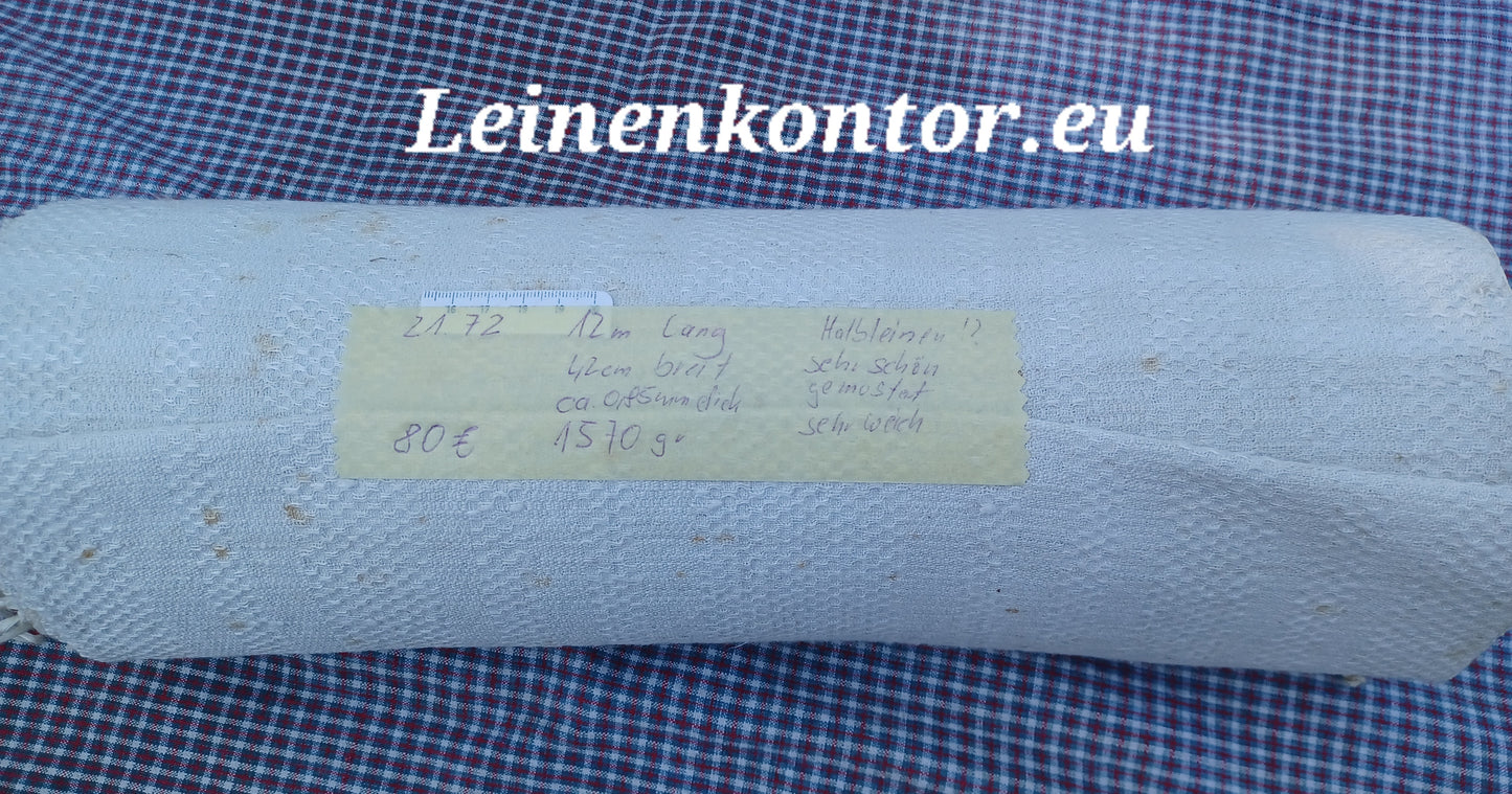 21.72 (12m x 0,42m x 0,85mm) Altes Bauernleinen (Halbleinen)Landhaus Leinenstoff Leinenballen