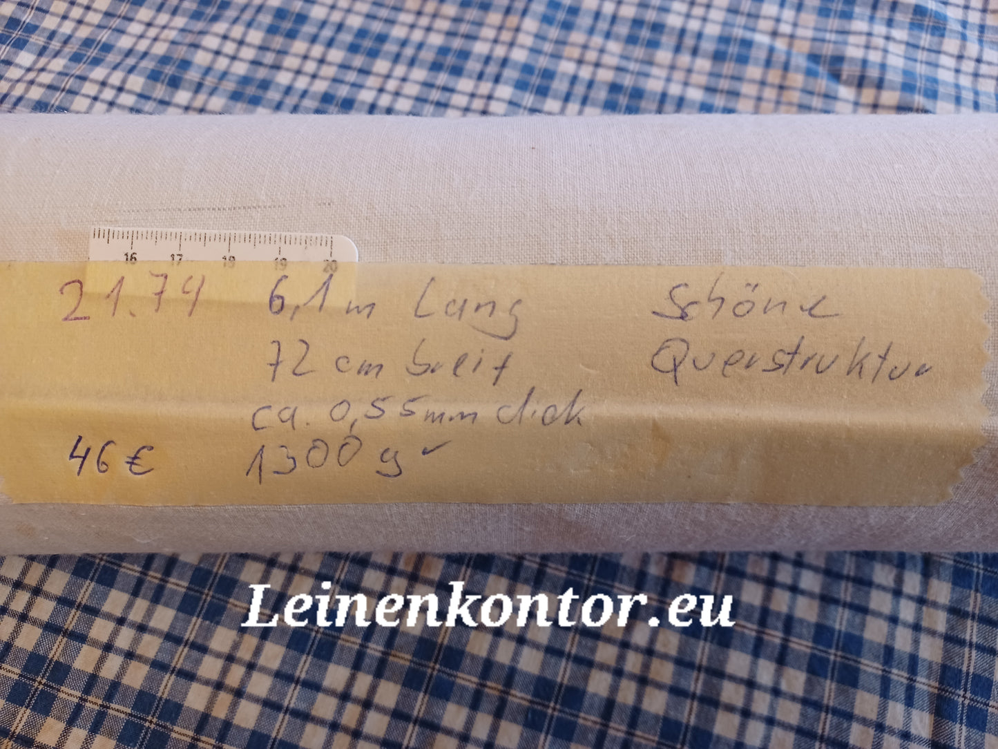 21.74 (6,1m x 0,72m x 0,55mm) Bauernleinen Linnen Leinenballen Leinen Landhaus Leinenstoff