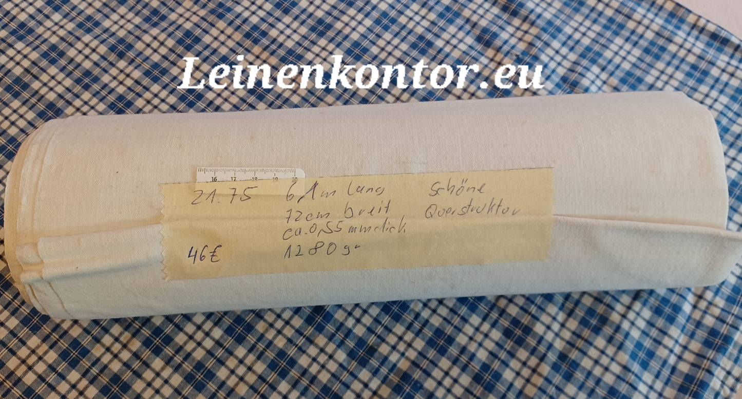21.75 (6,1m x 0,72m x 0,55mm) Bauernleinen Linnen Leinenballen Leinen Landhaus Leinenstoff