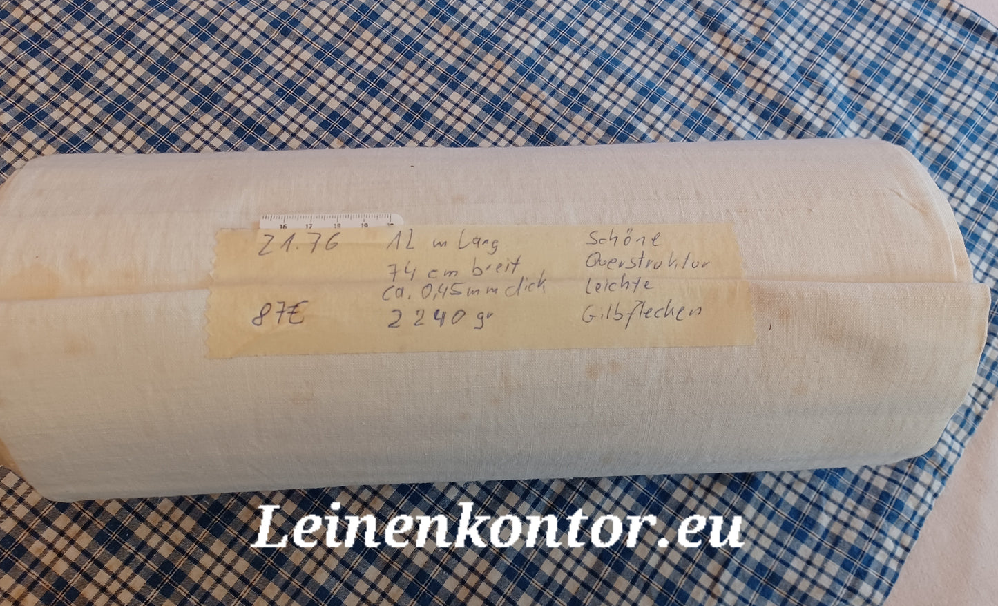 21.76 (12m x 0,74m x 0,45mm) Bauernleinen Linnen Leinenballen Leinen Landhaus Leinenstoff