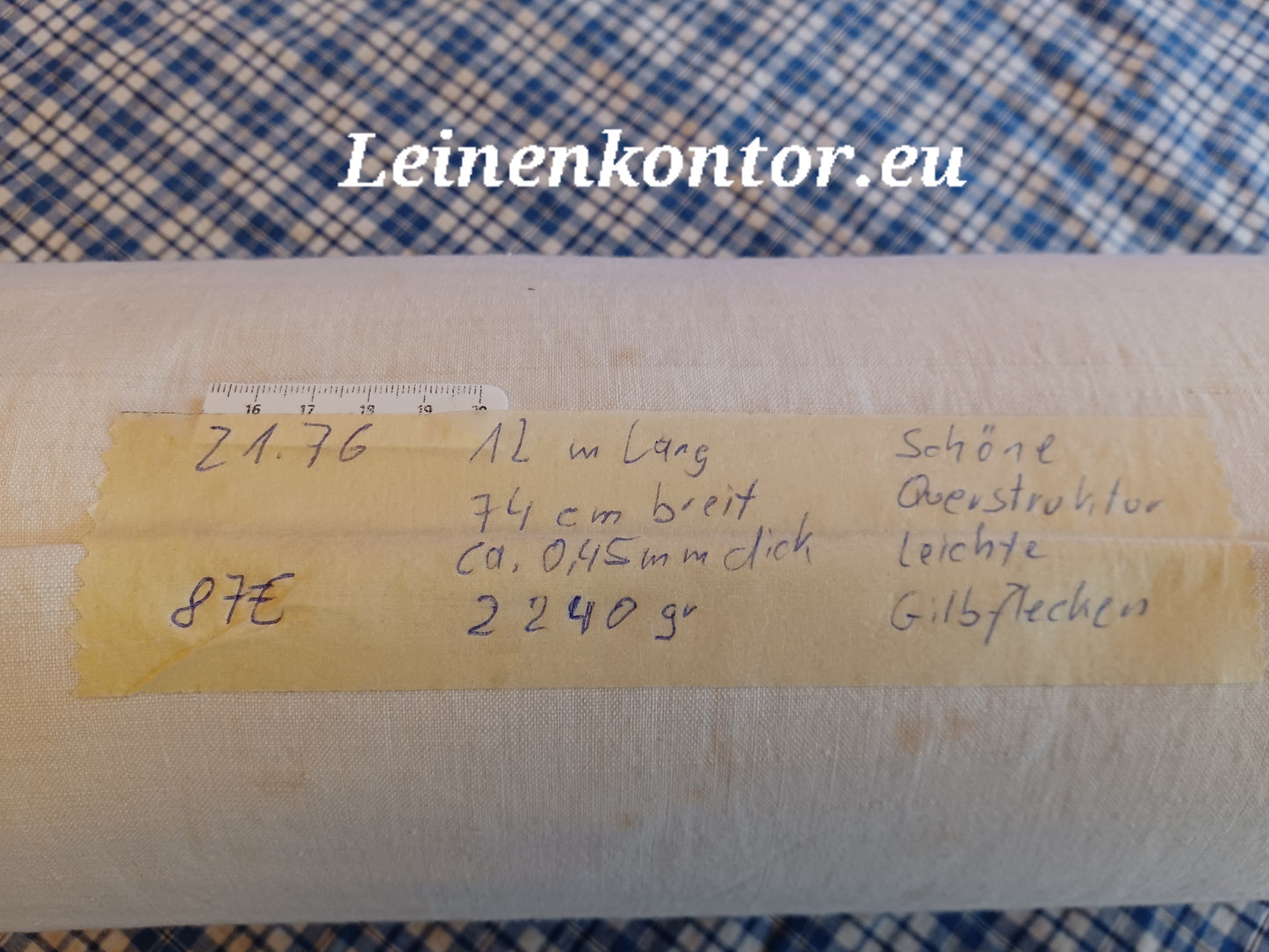 21.76 (12m x 0,74m x 0,45mm) Bauernleinen Linnen Leinenballen Leinen Landhaus Leinenstoff