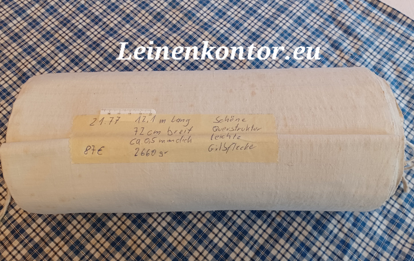 21.77 (12,1m x 0,72m x 0,5mm) Bauernleinen Linnen Leinenballen Leinen Landhaus Leinenstoff