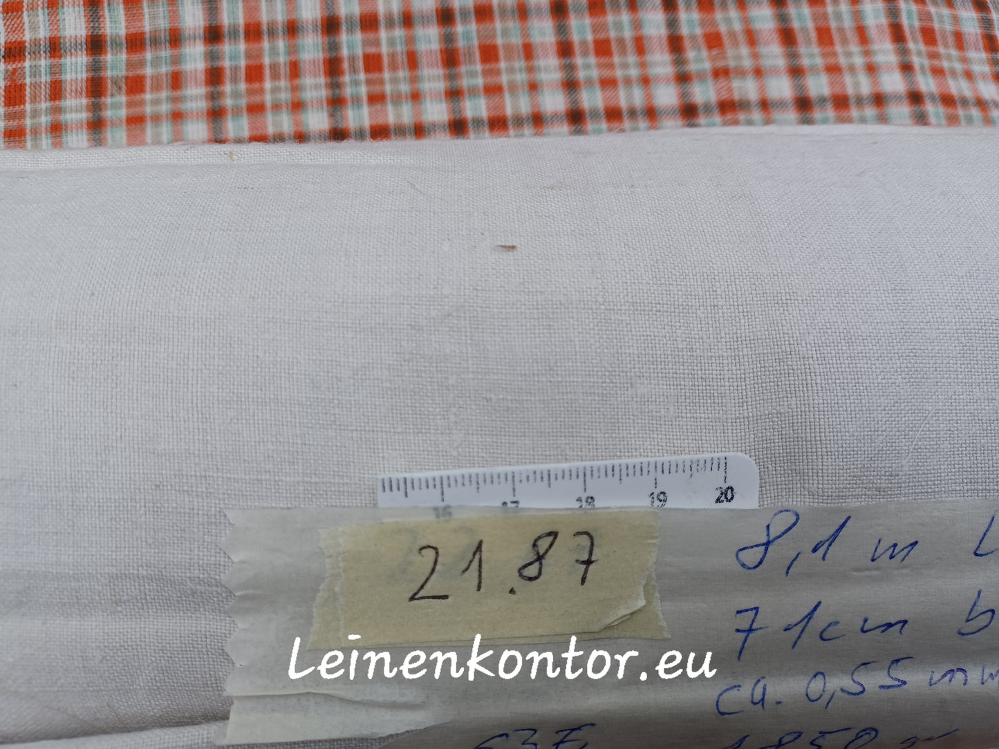 21.87 (8,1m x 0,71m x 0,55mm) Altes Bauernleinen Landhaus Leinenstoff Leinenballen