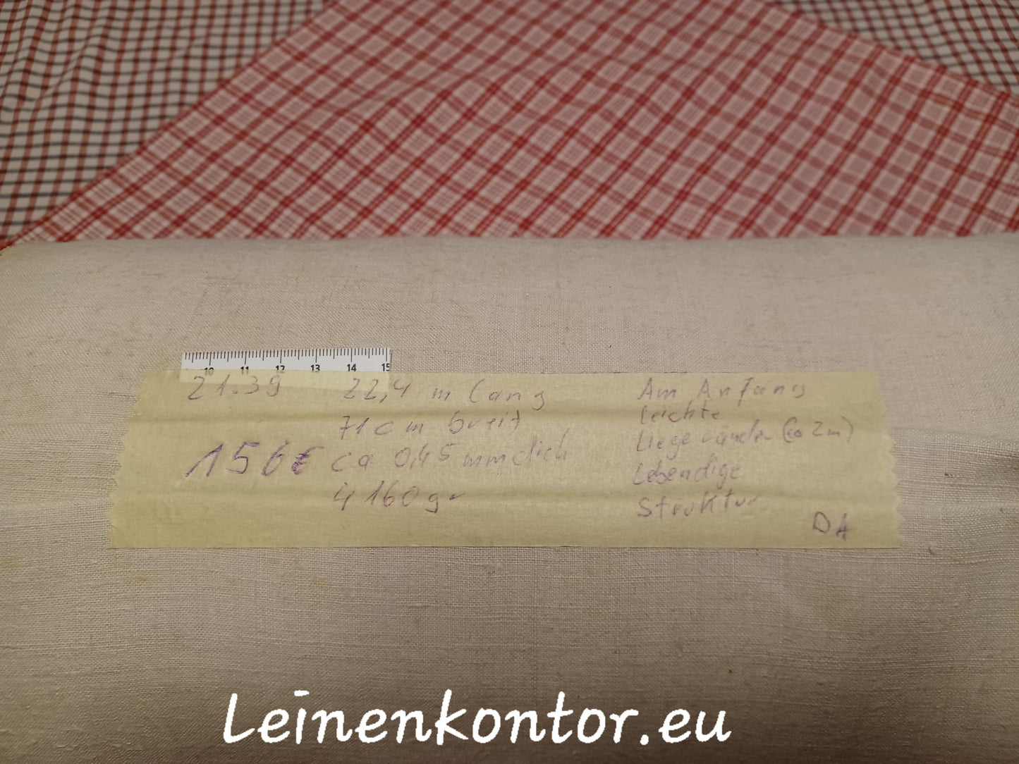21.39 (22,4m x 0,71m x 0,45mm) Bauernleinen Linnen Leinenballen Leinen Landhaus Leinenstoff