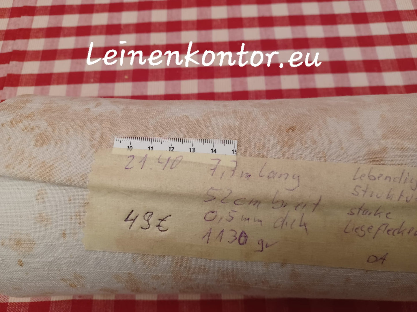 21.40 (7,7m x 0,52m x 0,5mm) Bauernleinen Linnen Leinenballen Leinen Landhaus Leinenstoff