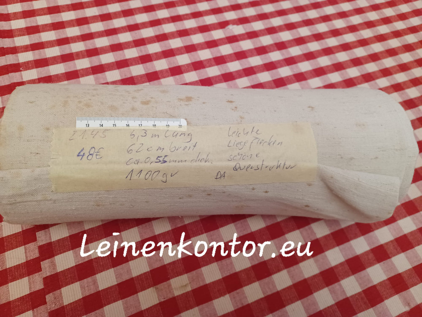21.45 (6,3m x 0,62m x 0,55mm) Bauernleinen Linnen Leinenballen Leinen Landhaus Leinenstoff