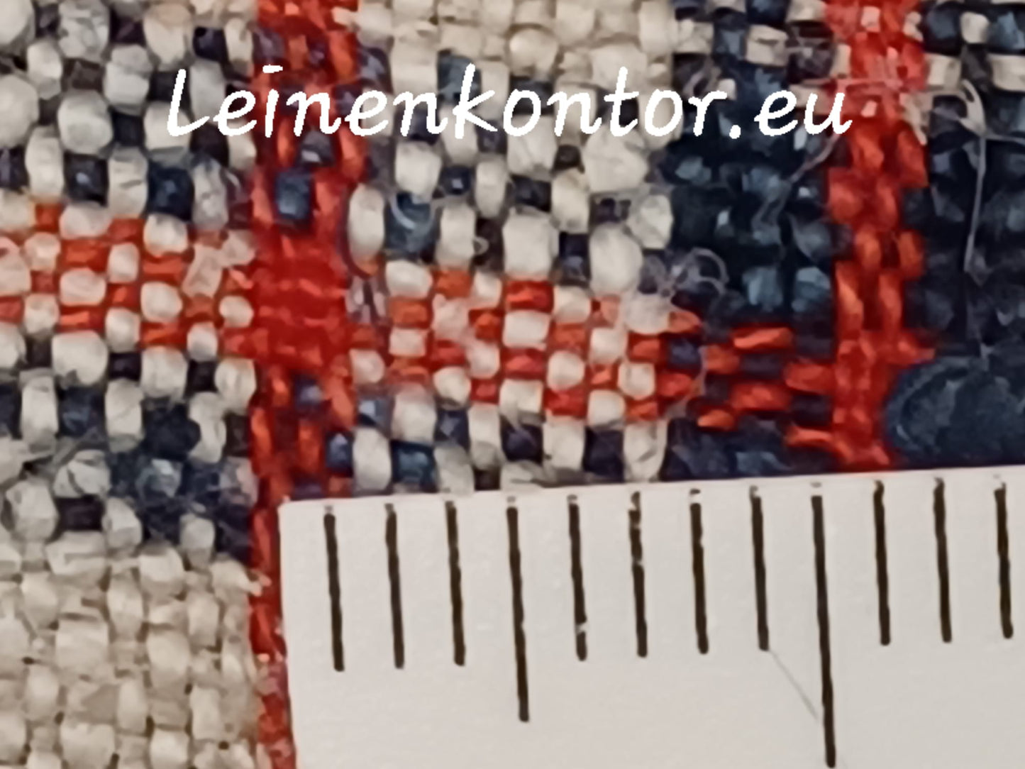 22.06 (3,6m x 0,80m x 0,6mm) Leinenballen kariert Vintage-Leinen Landhaus Leinenstoff Bauernleinen