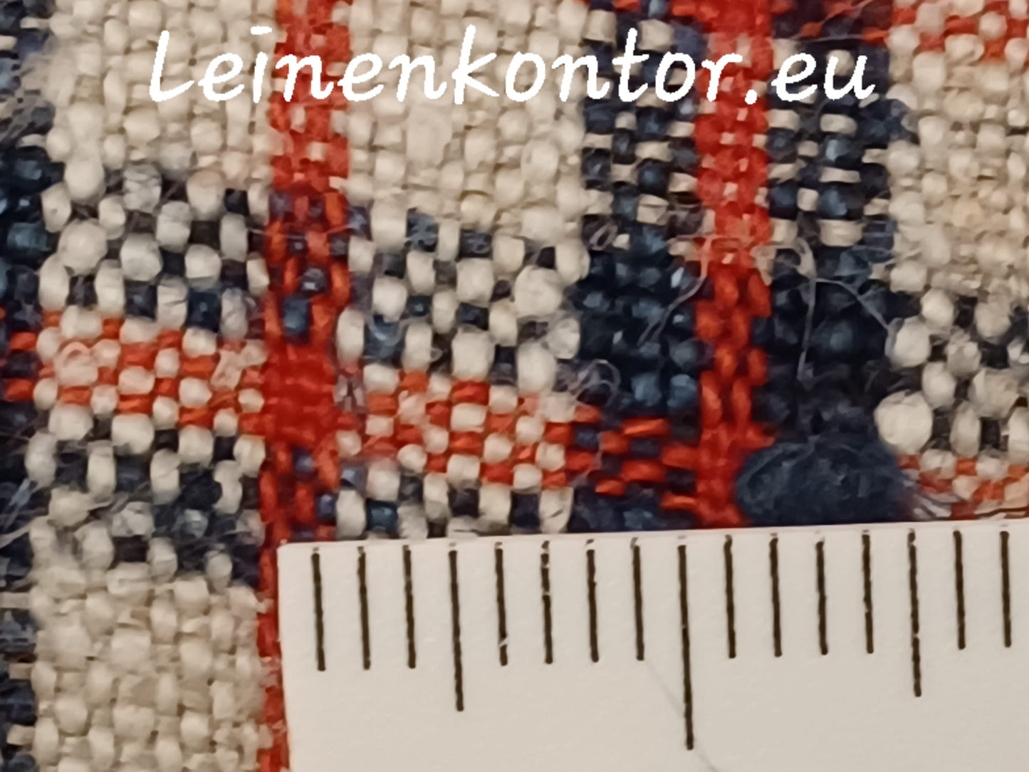 22.06 (3,6m x 0,80m x 0,6mm) Leinenballen kariert Vintage-Leinen Landhaus Leinenstoff Bauernleinen