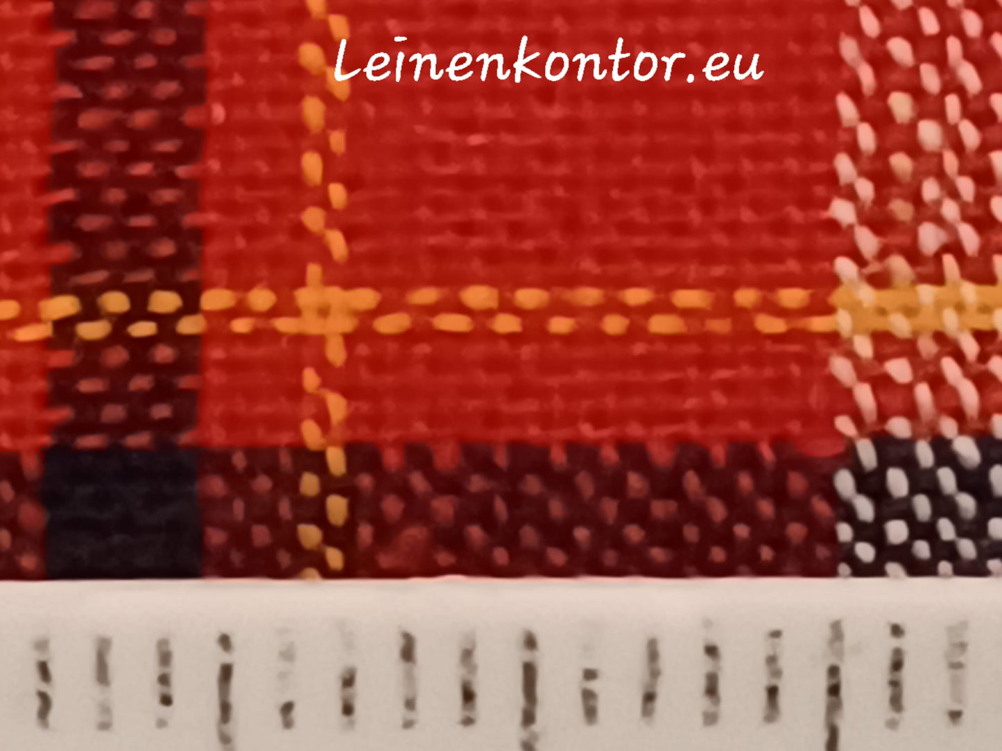 22.05 (3,7m x 1,10m x 0,4mm) Leinenballen kariert Vintage-Leinen Landhaus Leinenstoff Bauernleinen