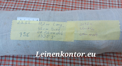 23.55 (11,2m x 0,45m x 0,5mm) Altes Bauernleinen Landhaus Leinenstoff Leinenballen
