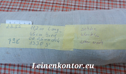 23.55 (11,2m x 0,45m x 0,5mm) Altes Bauernleinen Landhaus Leinenstoff Leinenballen