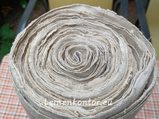 22.65 (19,8m x 0,45m x 0,6mm) Altes Bauernleinen Landhaus Leinenstoff Leinenballen