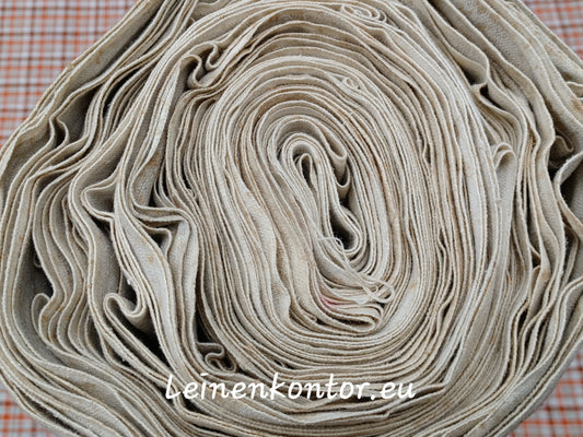 22.93 (13,7m x 0,80m x 0,6mm) Altes Maschinenleinen Landhaus Leinenstoff Leinenballen