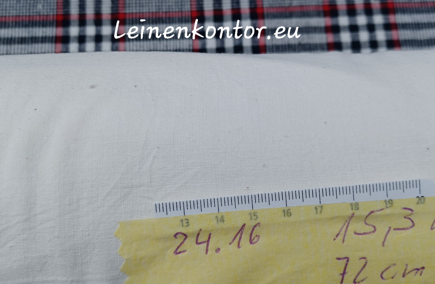 24.16 (15,3m x 0,72m x 0,35mm, 1820gr) Halbleinen Landhaus Leinenstoff Leinenballen