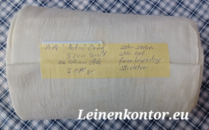 27.84 (16,7m x 0,52m x 0,5mm) Altes Bauernleinen Landhaus Leinenstoff Leinenballen
