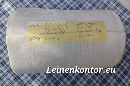 27.84 (16,7m x 0,52m x 0,5mm) Altes Bauernleinen Landhaus Leinenstoff Leinenballen