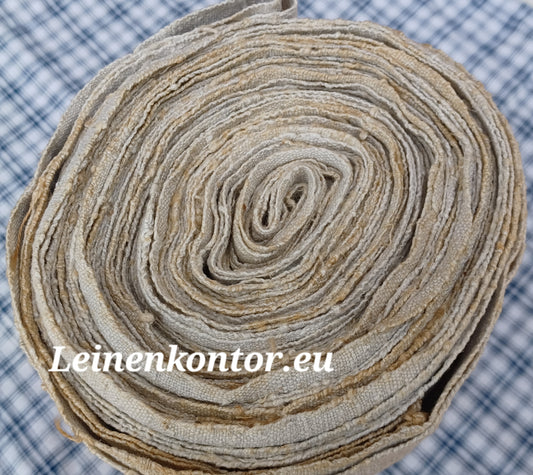 27.87 (8,4m x 0,65m x 0,8mm) Altes Bauernleinen Landhaus Leinenstoff Leinenballen