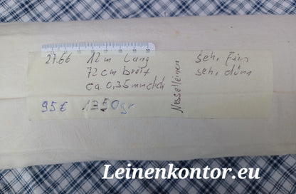 27.66 (12m x 0,72m x 0,35mm) Nesselleinen Altes Bauernleinen Landhaus Leinenstoff Leinenballen