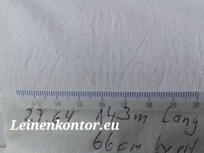 27.64 (14,3m x 0,66m x 0,5mm) Altes Bauernleinen Landhaus Leinenstoff Leinenballen