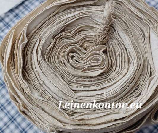 27.64 (14,3m x 0,66m x 0,5mm) Altes Bauernleinen Landhaus Leinenstoff Leinenballen