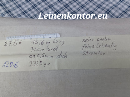 27.56 (15,6m x 0,73m x 0,5mm) Altes Bauernleinen Landhaus Leinenstoff Leinenballen