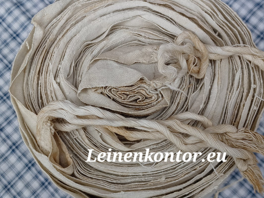 27.56 (15,6m x 0,73m x 0,5mm) Altes Bauernleinen Landhaus Leinenstoff Leinenballen