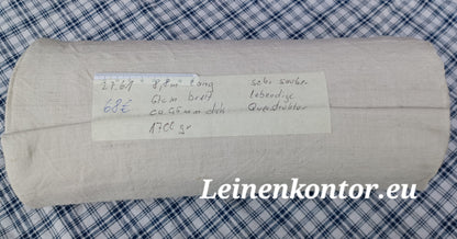 27.61 (8,8m x 0,67m x 0,5mm) Altes Bauernleinen Landhaus Leinenstoff Leinenballen