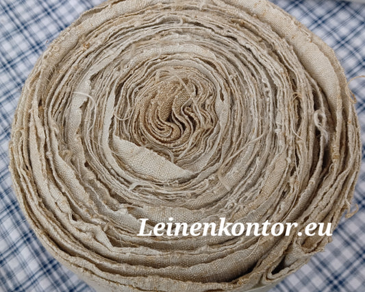 27.68 (14,8m x 0,50m x 0,6mm) Altes Bauernleinen Landhaus Leinenstoff Leinenballen