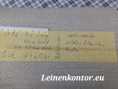 27.86 (7m x 0,46m x 1,1mm) Halbleinen Altes Bauernleinen Landhaus Leinenstoff Leinenballen