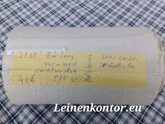 27.90 (6m x 0,44m x 0,7mm) Halbleinen Altes Bauernleinen Landhaus Leinenstoff Leinenballen