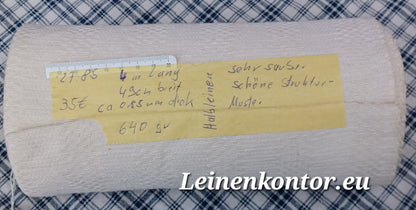 27.85 (4m x 0,49m x 0,85mm) Halbleinen Leinen Landhaus Leinenstoff Leinenballen