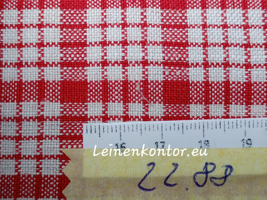Rot-Kariertes altes Bauernleinen