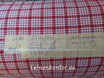 Leinenballen mit Etikett (Beschreibung)