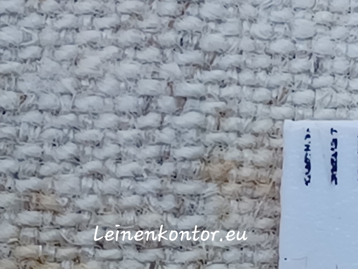 Leinenballen Vergrößerung Textur mit Millimetermaß