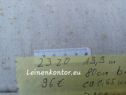 Leinenballen Vergrößerung Textur mit Millimetermaß