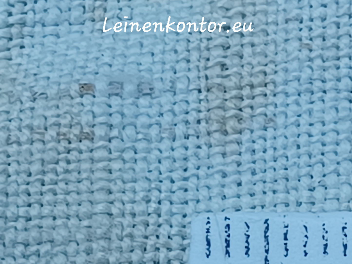 Leinenballen Textur mit Millimetermaß