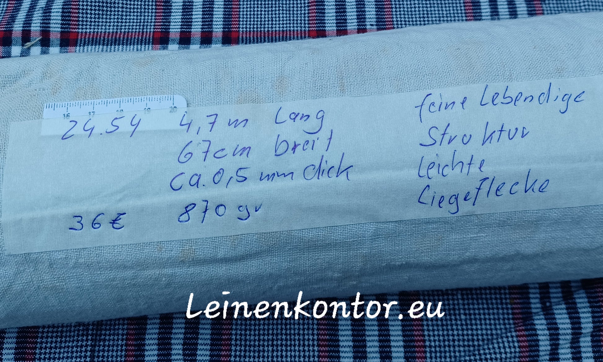 Leinenballen mit Etikett