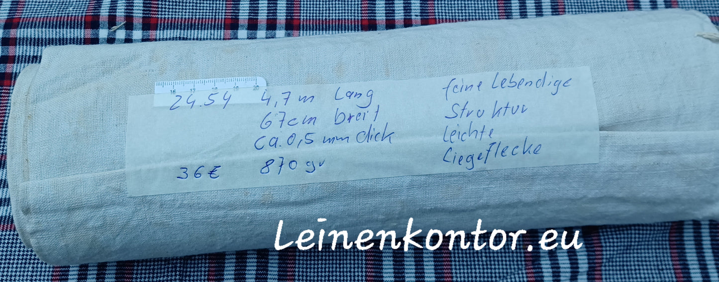Leinenballen Vollansicht und Etikett