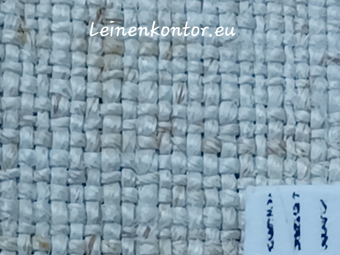 Leinenballen Vergrößerung Textur mit Millimetermaß