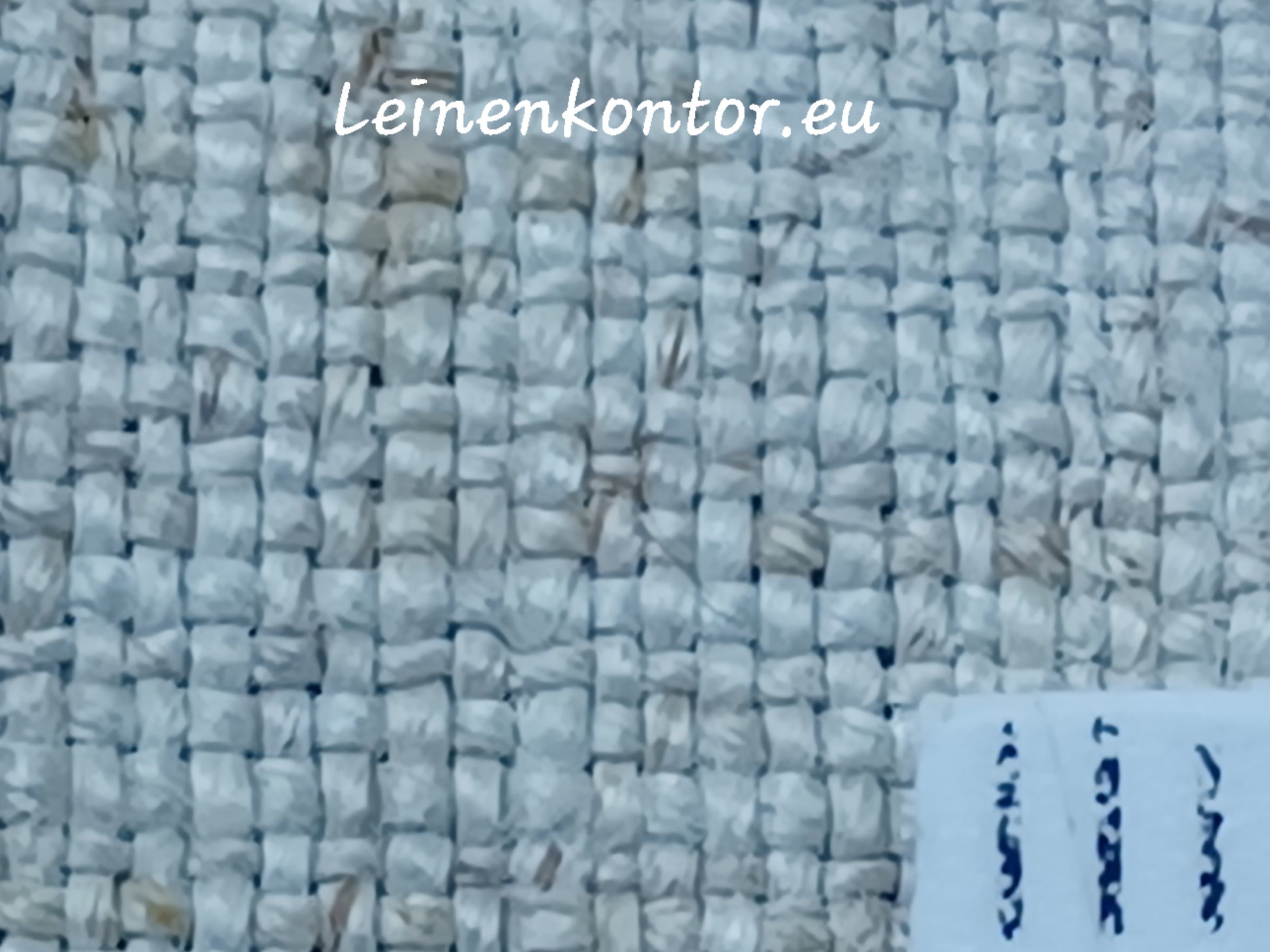 Leinenballen Vergrößerung Textur mit Millimetermaß