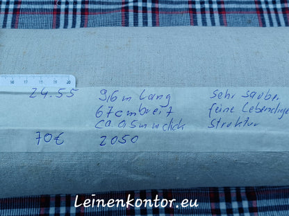 Leinenballen mit Etikett (Beschreibung)