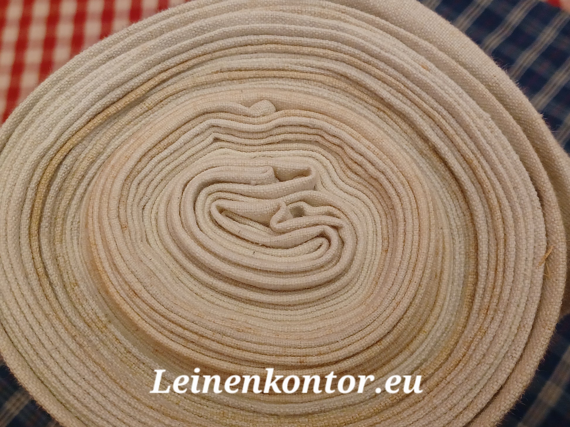 Leinenballen Ansicht gerollte Außenseite